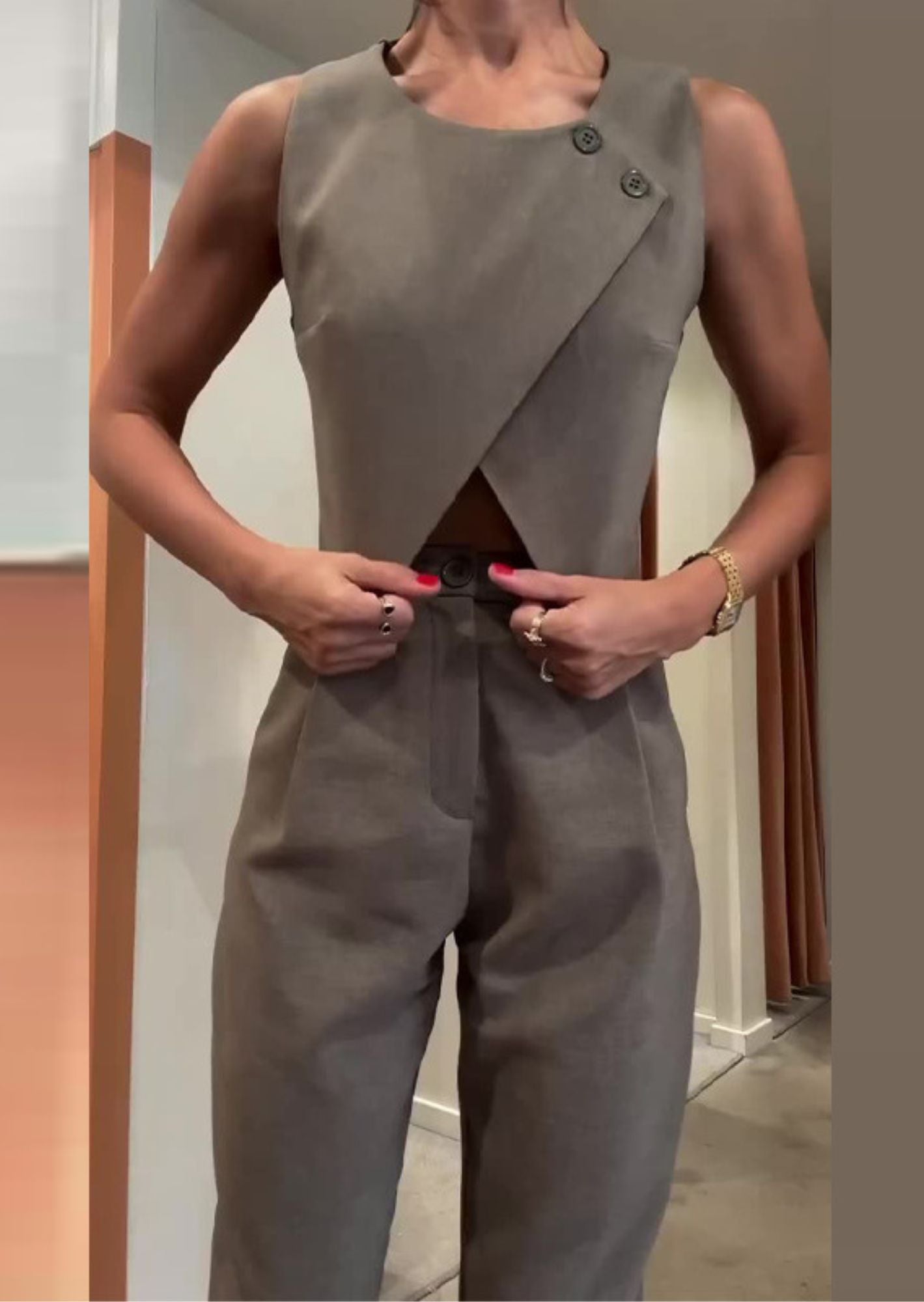 K-Drama Inspired Power-Chic Pant - Straight-Leg High Waisted Tailored Trouser – BASIC