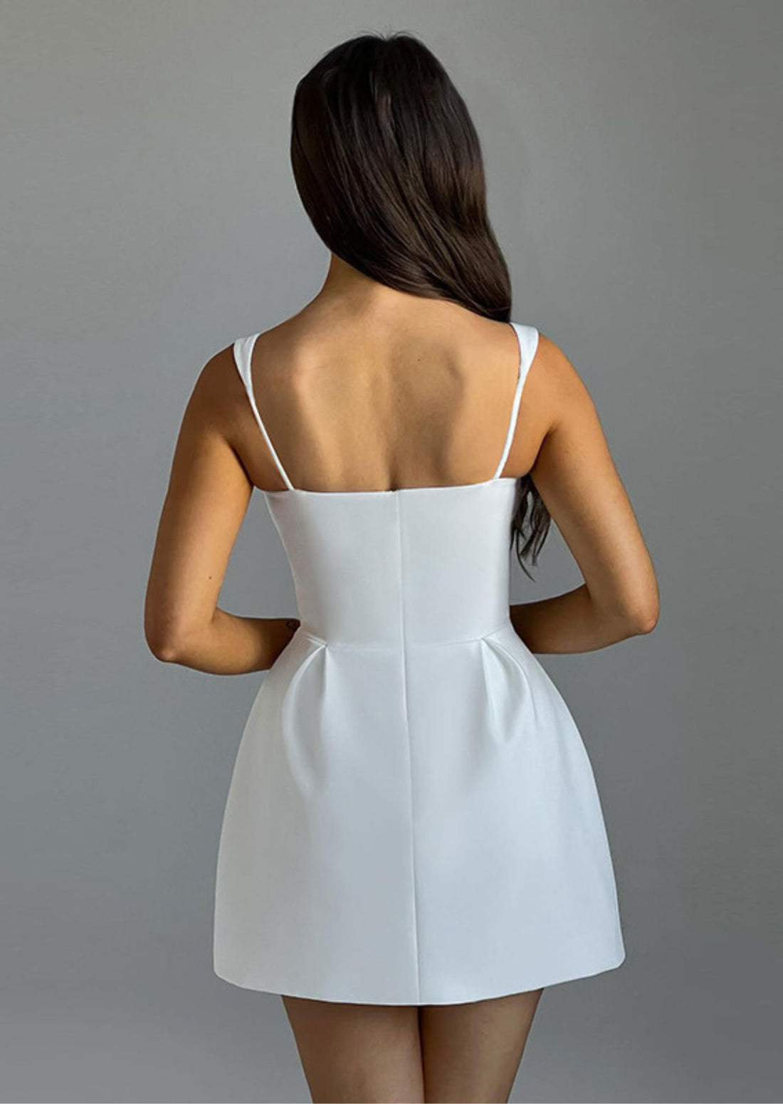 Wide Square Neck Short Corset Dress