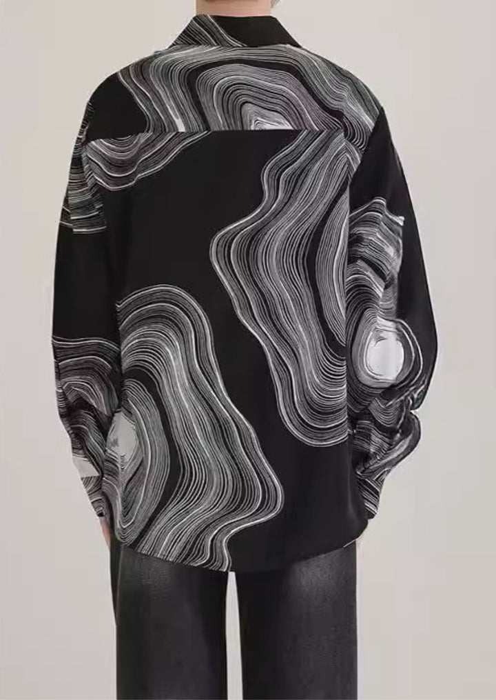 Abstract Pattern Print Long Sleeve Shirt