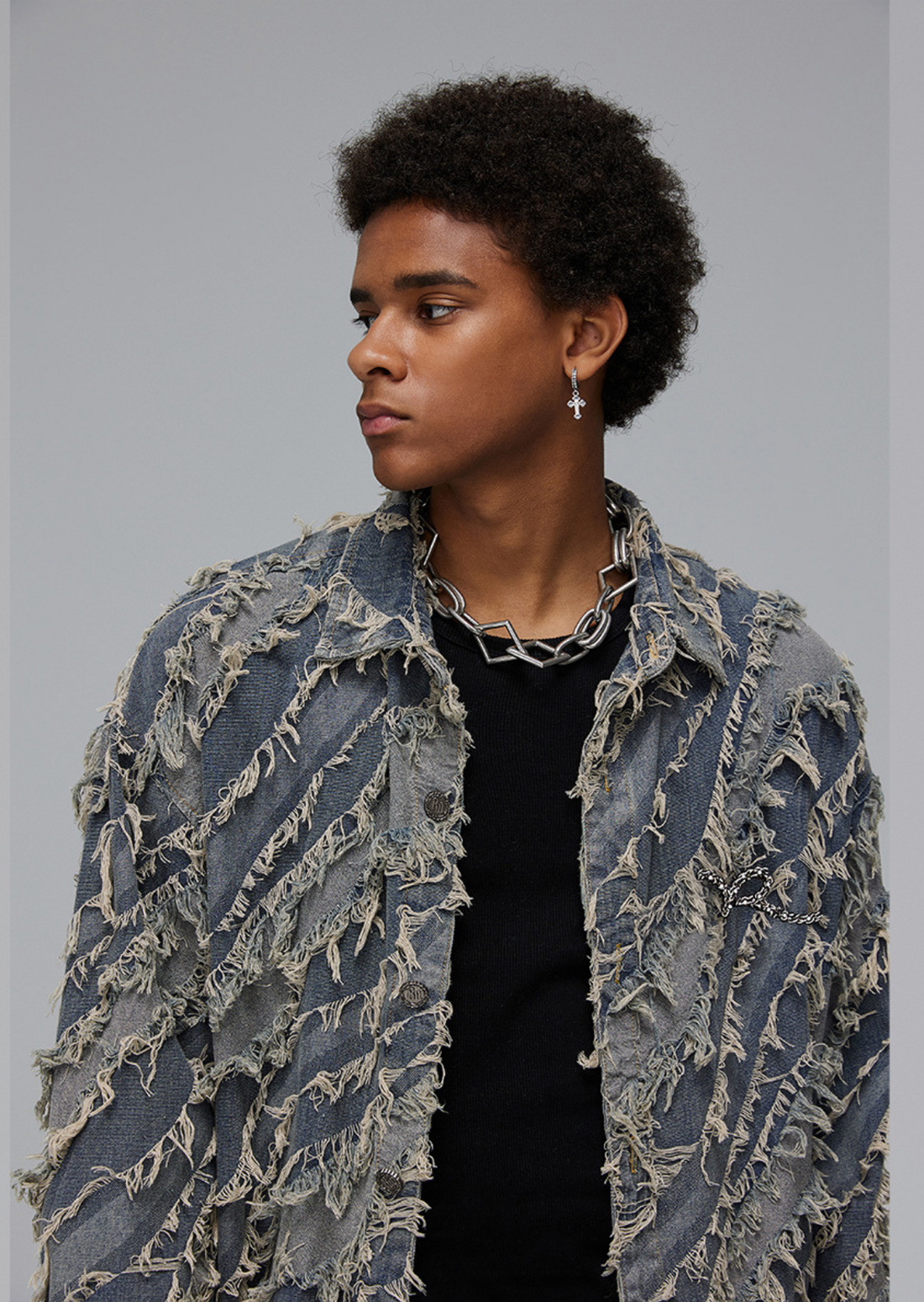 Frey Textured Denim Jacket