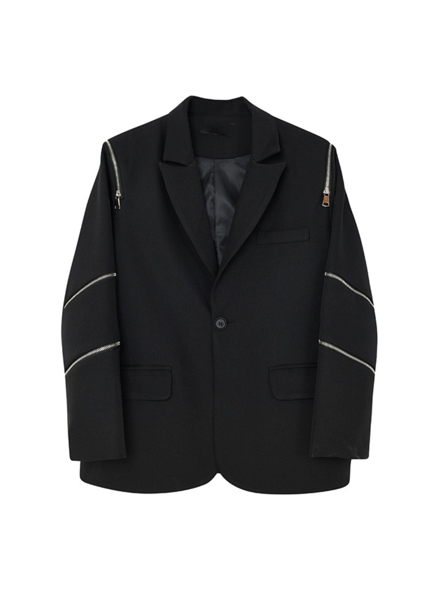 K-Pop Inspired Blazer with Zipper Detailed at the Sleeve