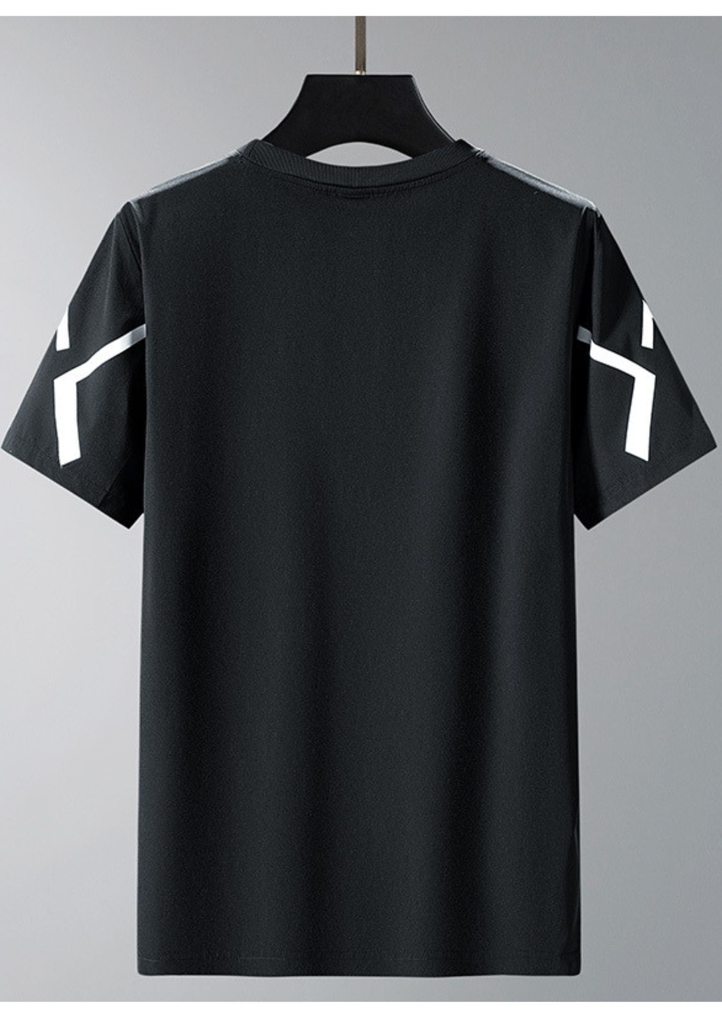 K-Drama Inspired Modern Streetwear Edge - Geometric Line Printed T-Shirt – BASIC