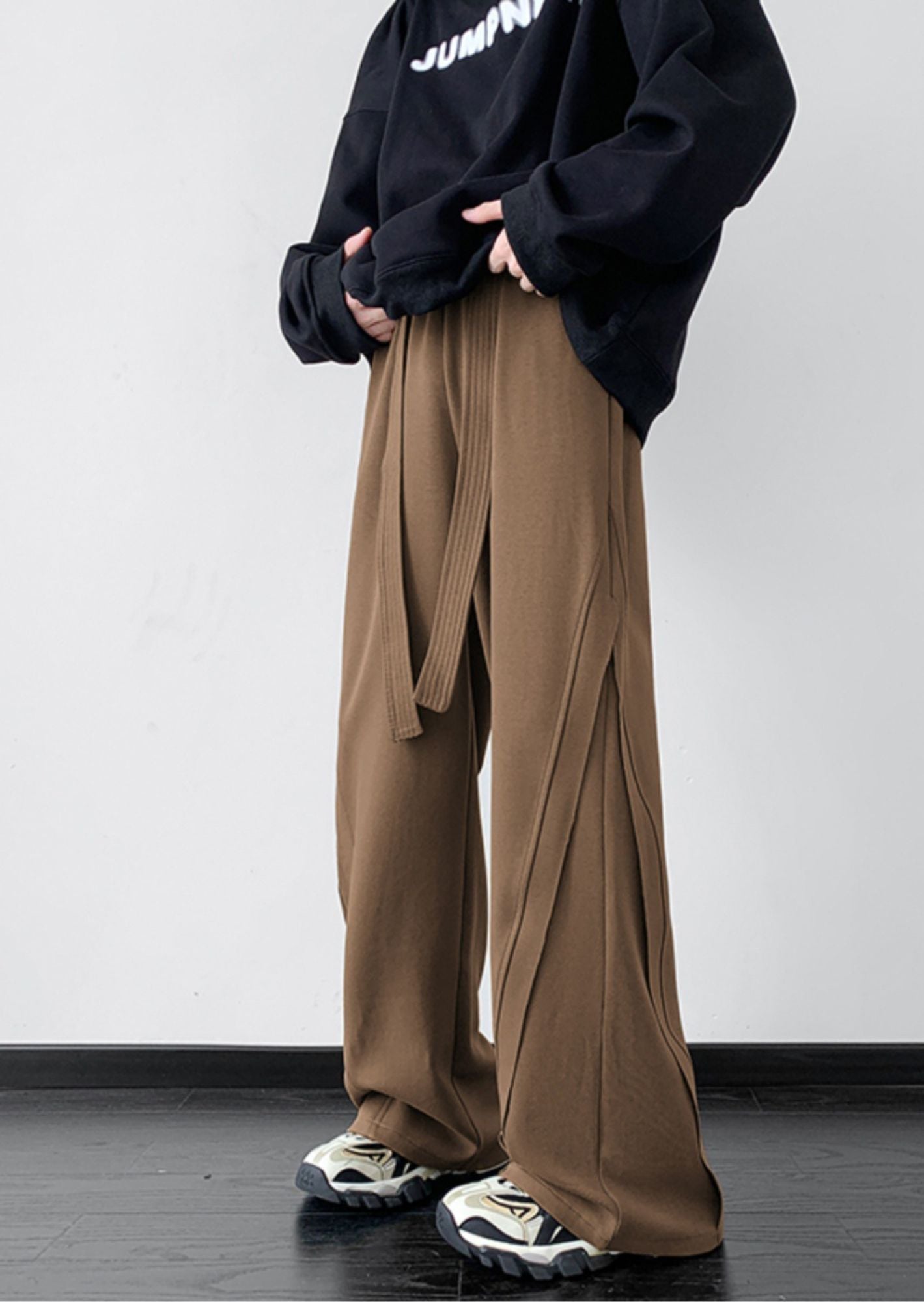 J-Drama Inspired Wide Leg Panel Pant