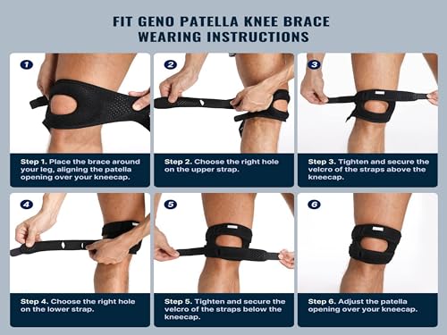 Ion Clad O Ring Dual Patellar Tendon Knee Support Strap for Men and Women | Helpful to Treat Tendonitis, Arthritis, Injury Recovery, Joints and Muscles | Knee Straps for Gym, Fitness, Basketball, Running, Sports