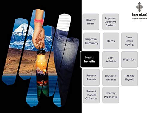 Ion Clad Scientist Developed Anti-Microbial Copper Bottle,Wide Mouth Metal Cap & Carry Loop, Handcrafted & Enamel Designed, Plastic Free, Seamless Joint Free(1000 ml) Mount Kailash Limited Edition