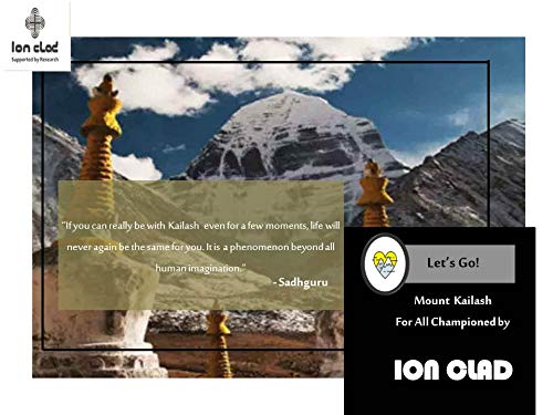 Ion Clad Scientist Developed Anti-Microbial Copper Bottle,Wide Mouth Metal Cap & Carry Loop, Handcrafted & Enamel Designed, Plastic Free, Seamless Joint Free(1000 ml) Mount Kailash Limited Edition