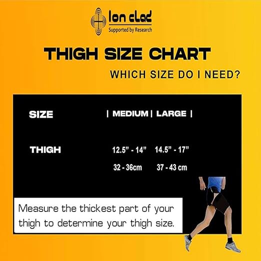 Ion Clad Copper Compression Adjustable Thigh Sleeve-Hamstring Quad Wrap Support for Pulled Groin Muscle, Sprains, Tendinitis, IT band. Workouts, Pain Relief & Sports Recovery Brace - Men, Women