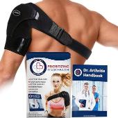 Doctor Developed Shoulder Brace for Pain Relief & Recovery - Left/Right Shoulder Brace - Durable Shoulder Brace for Women & Men - Shoulder Brace for Torn Rotator Cuff (Black)