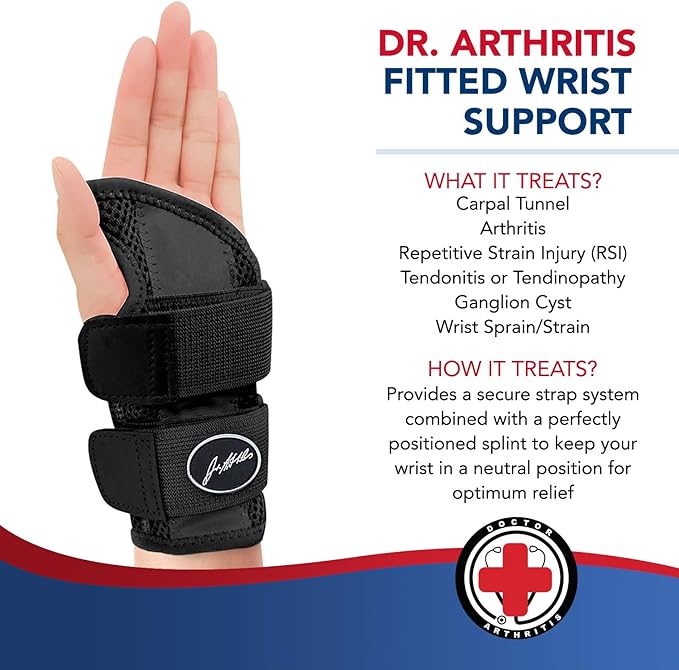 Dr. Arthritis Fitted Wrist Support / Wrist Brace/ Hand Support