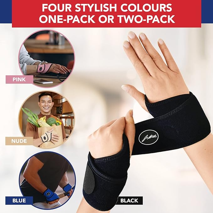 Dr. Arthritis Doctor Developed Copper Wrist Wrap/Wrist Brace for Carpal Tunnel Support, Tendonitis, Golf, Tennis -F.D.A Medical Device for Women Men - Right & Left Hands (Single)