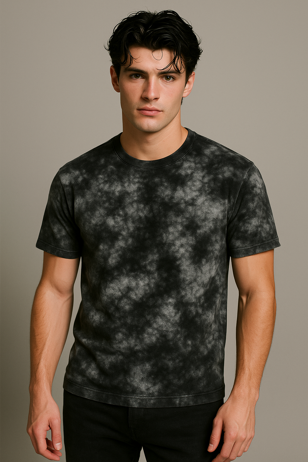 J-Drama Inspired Urban Cool Style -Monochrome Tie-Dye T-Shirt –  BASIC