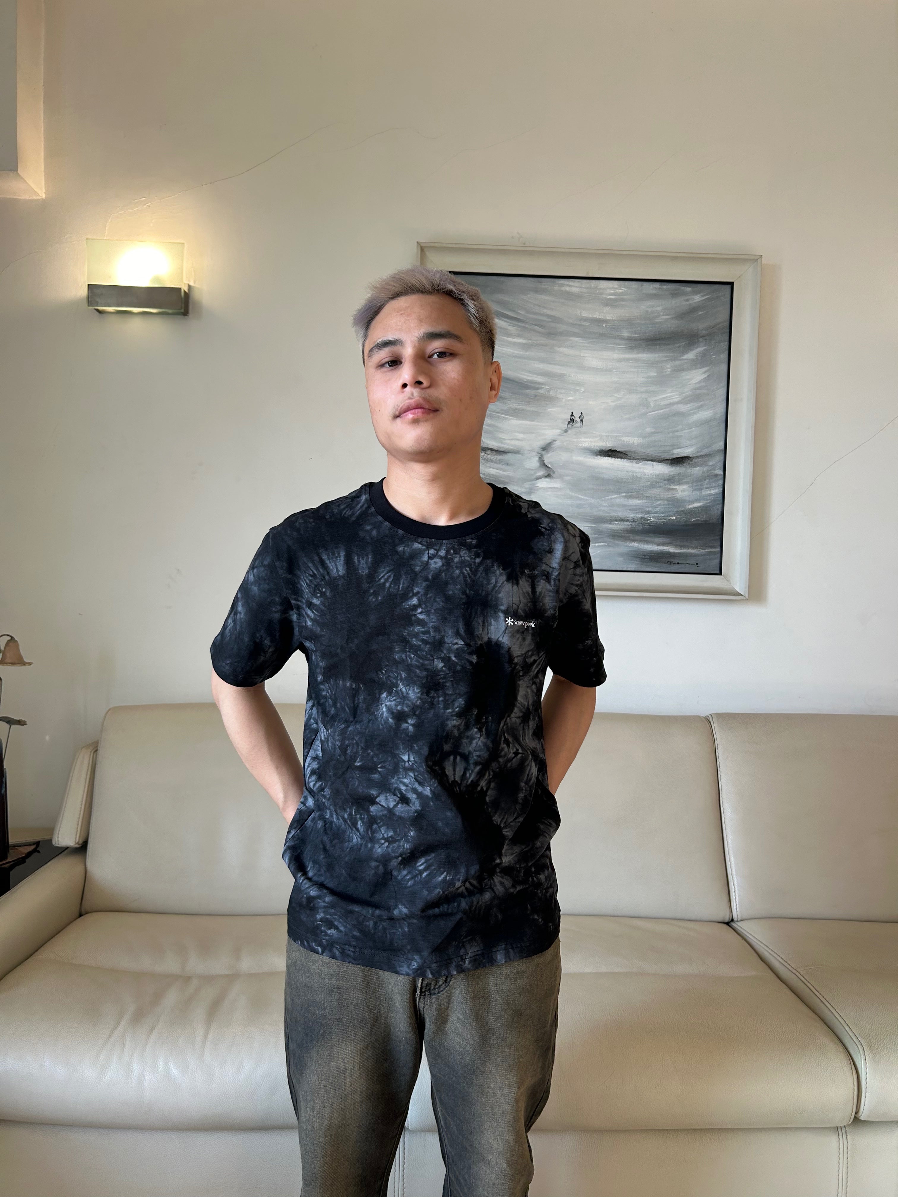 J-Drama Inspired Urban Cool Style -Monochrome Tie-Dye T-Shirt –  BASIC