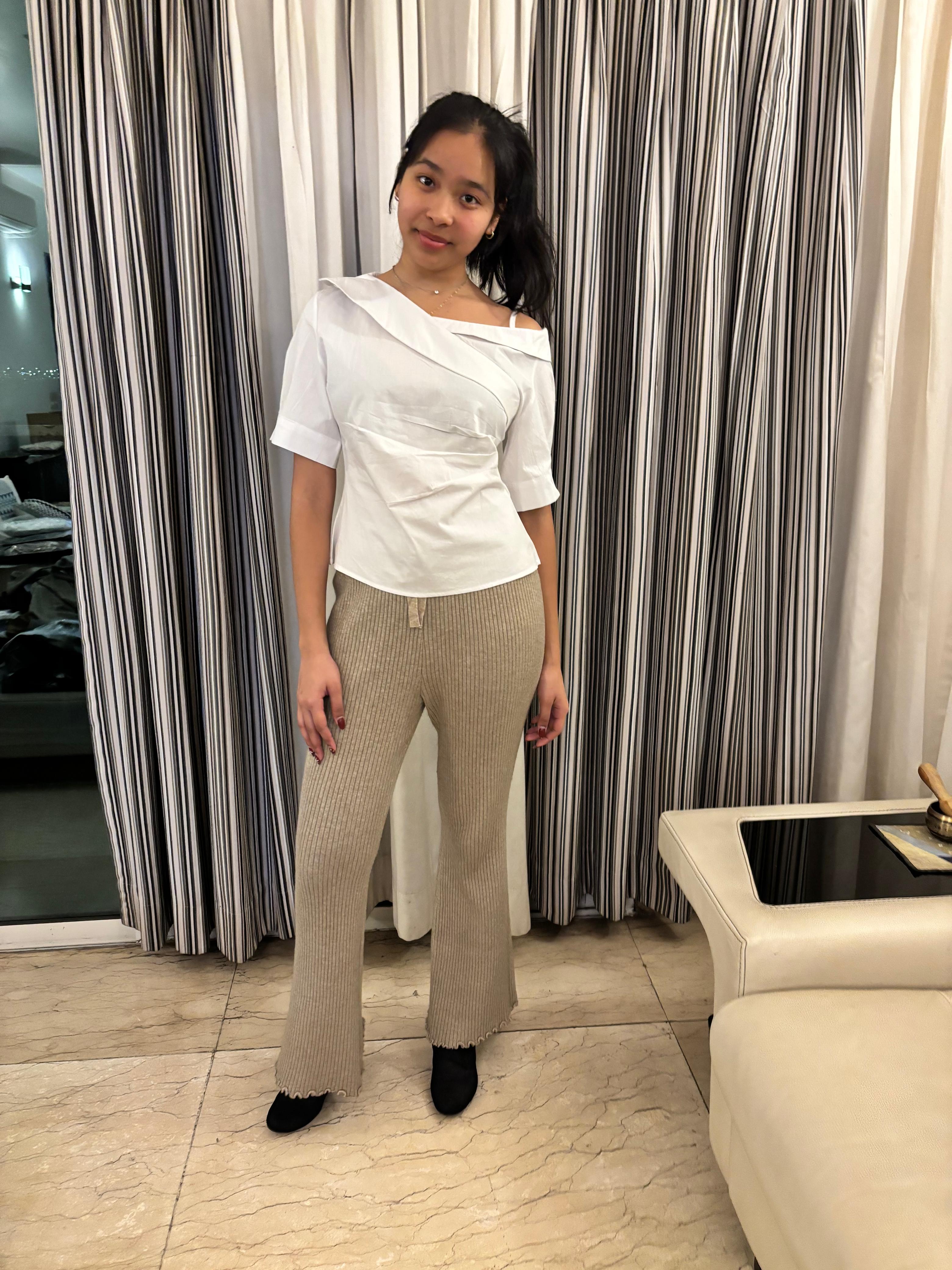 C-Drama Inspired Chic One Shoulder Top - Asymmetric Pleated Draped Blouse with Off-Shoulder Detail - BASIC