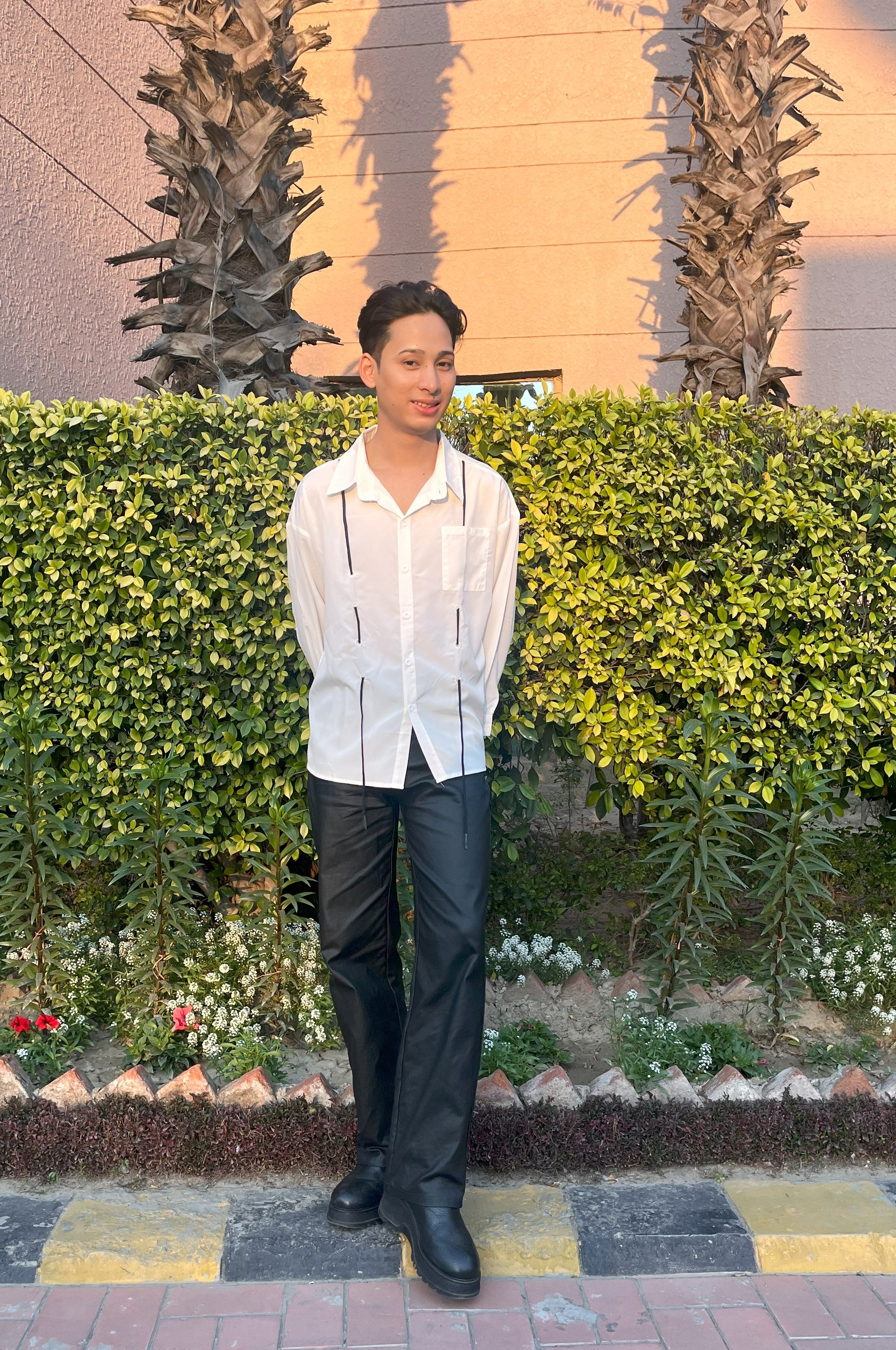 K-Drama Casual Chic Shirt - White Oversized Shirt with Drawstring Detail –  BASIC