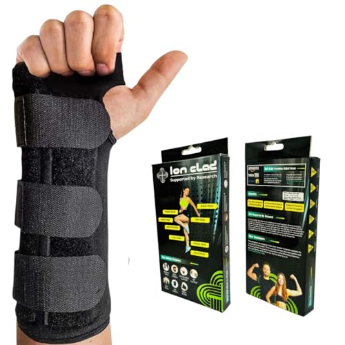 Doctor developed Carpal Tunnel Wrist Brace Support with 2 Straps and Metal Splint Stabilizer - Helps Relieve Tendinitis Arthritis Carpal Tunnel Pain - Reduces Recovery Time for Men Women Left