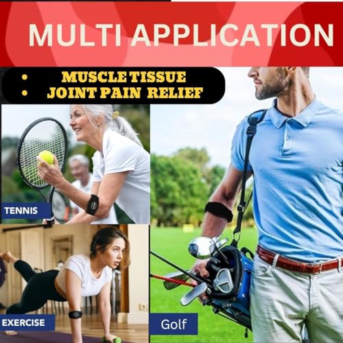 Ion Clad Scientist Developed Tennis Elbow strap & Golfer's brace for Arm Pain Pressure Relief, Adjustable Compression Fit Support Pad for Tendonitis Arthritis, Sports, Weightlifting, Injury Recovery Men Women (single)