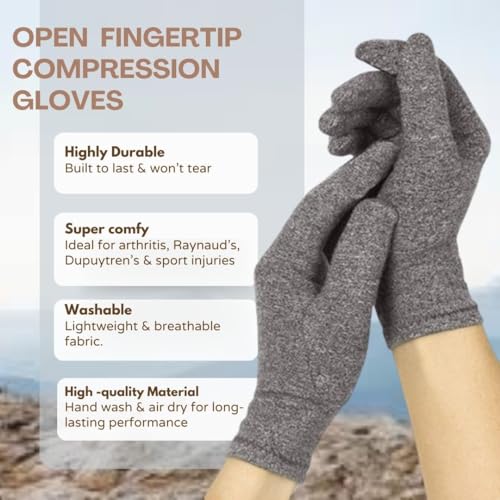 Ion Clad Scientist Developed Gloves for Men & Women | Full Finger Arthritis Compression | Ideal for Pain Relief | Carpal Tunnel | Reynaud’s & Poor Circulation