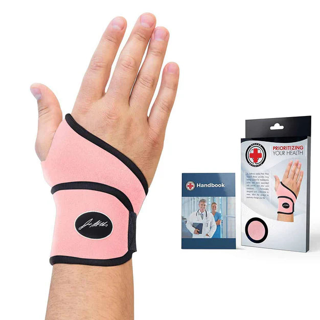 Dr. Arthritis Doctor Developed Copper Wrist Wrap/Wrist Brace for Carpal Tunnel Support, Tendonitis, Golf, Tennis -F.D.A Medical Device for Women Men - Right & Left Hands (Single)